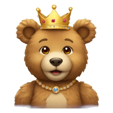 Teddy Bear with a crown sticker