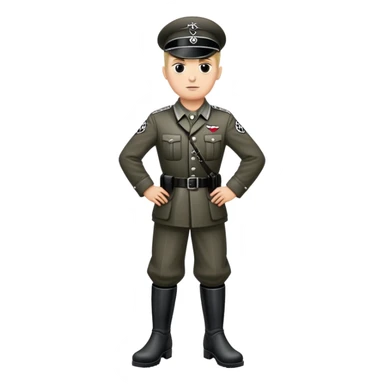 a nazi ss soldier wearing boots sticker