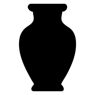 a vase solid black icon style sticker