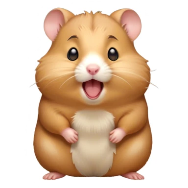 Cinematic Cute Yawning Brown Hamster Portrait Emoji, Head tilted slightly with a dramatic, wide-open yawn, showcasing a smooth, rich brown fur with tiny droopy ears, round dark eyes barely open in drowsy contentment, Simplified yet irresistibly adorable features, highly detailed, glowing with a soft, cozy glow, high shine, relaxed yet expressive, stylized with a touch of whimsy, bright and endearing, soft glowing outline, capturing the essence of a sleepy yet affectionate hamster, so drowsy it feels like it could stretch out of the screen and curl up for a nap! sticker
