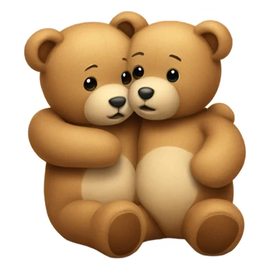 Teddies hugging sticker