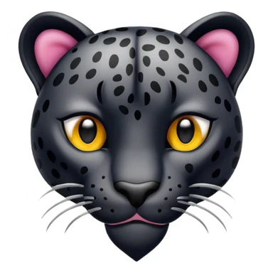 Heart of panther pattern  sticker
