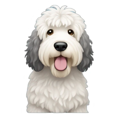 blonde sheepadoodle sticker
