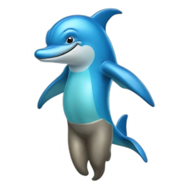 dolphin-man sticker