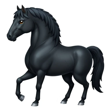 Angry black horse sticker