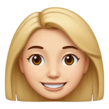 can you draw an emoji of a woman with hair parted down the middle sticker