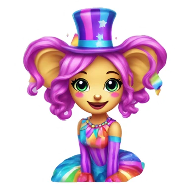 lisa frank circus acrobat sticker
