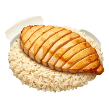 Rice and chicken breast  sticker