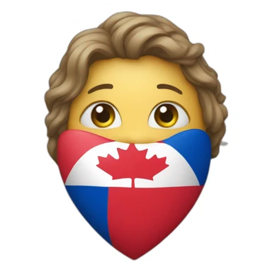 Coeur devant un drapeau de la coree sticker