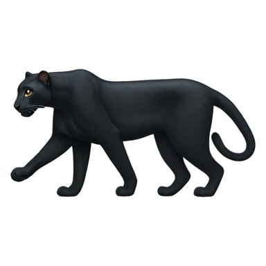 Black Leopard walking sticker