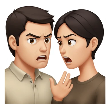 couple having communication problems arguing sticker