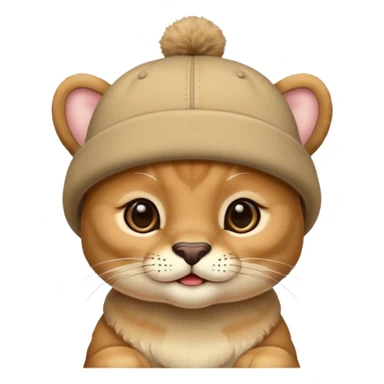 puma wearing a baby hat sticker
