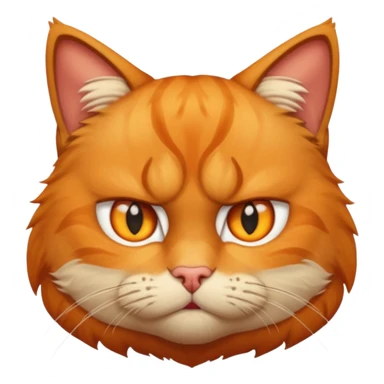 angry bird cat face sticker