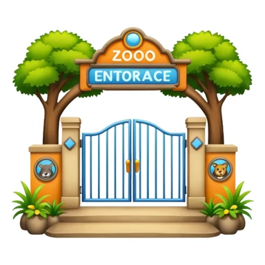 A zoo entrance  sticker
