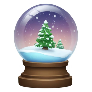 Snow globe with space inside sticker