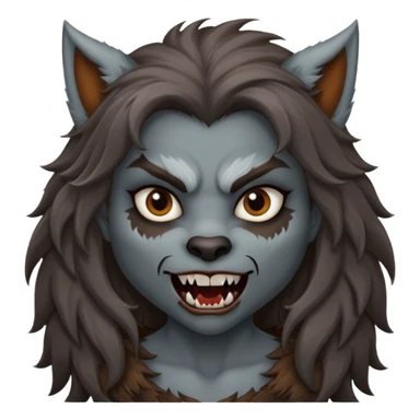 girl werewolf sticker