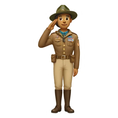 Scout salute sticker