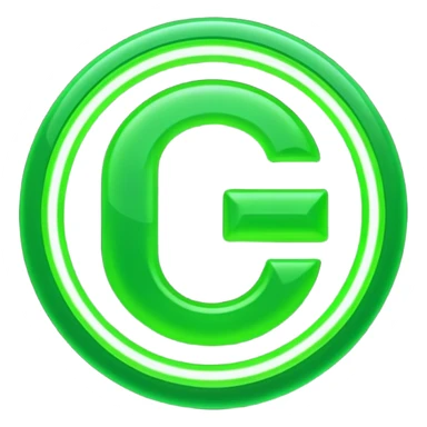 Make a logo of the letter UE with a neon green ring around in a circle sticker