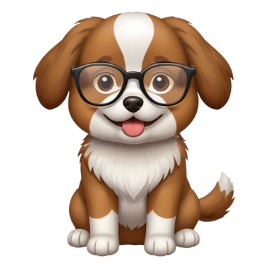 Perro con lentes  sticker