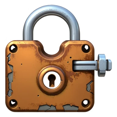 candado roto sticker