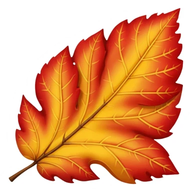 yellow and red triangle leaf  sticker