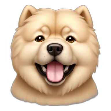 Cream Chow chow sticker