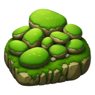 A patch of bright moss covering smooth forest stones.









































 sticker