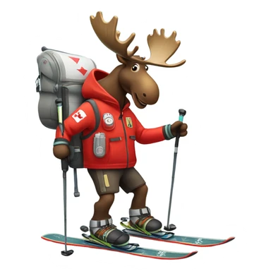 Ski patrol moose sticker