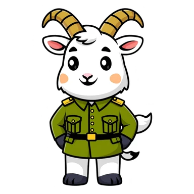Sergeant goat sticker