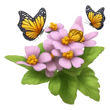 Butterflies with flower sticker