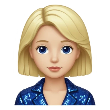 Cameron from Bratz with blonde hair and dark blue sequin outfit sticker