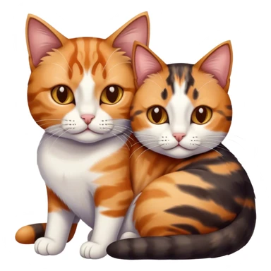 2 cats cuddling sticker