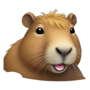 capybara taking a bubble bath sticker