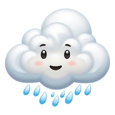 fluffy white cloud floating in the sky, no face sticker