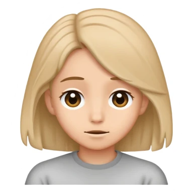 tuck hair behind ear shy sticker