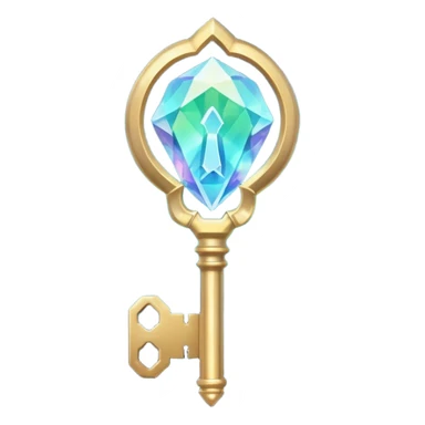 gemstone key unlocking a magic keyhole sticker