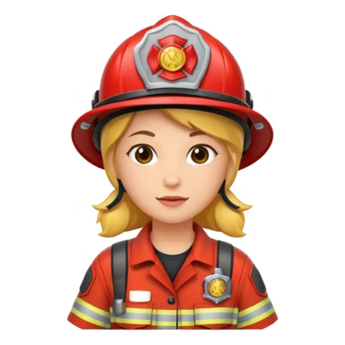 firefighter woman sticker