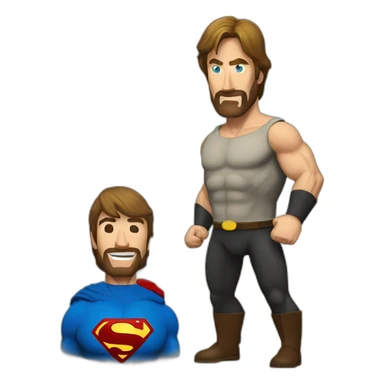 Chuck Norris en slip superman sticker