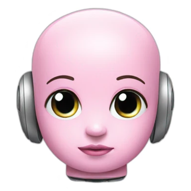 baby robot pink color sticker