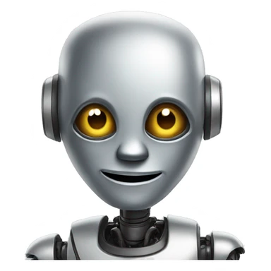Smiling robot sticker