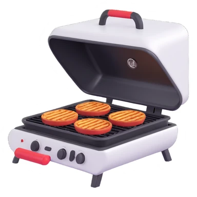 grill with lid open sticker