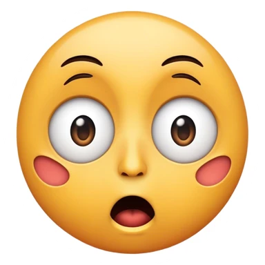 Minimalistic funny face with a surprised face sticker