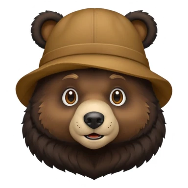 black bear with hat sticker