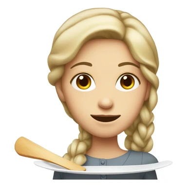 Girl with a really long face and a plate sticker