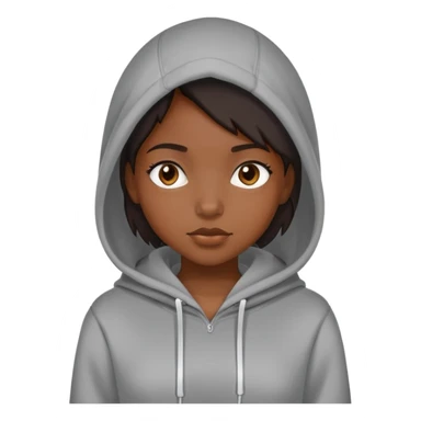 Black girl with hoodie  sticker