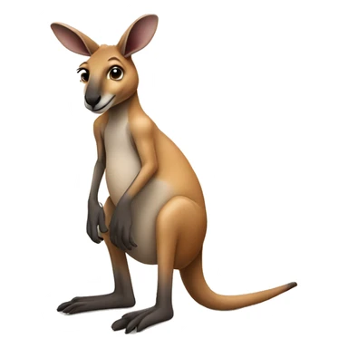 kangaroo leaning on elbow sticker