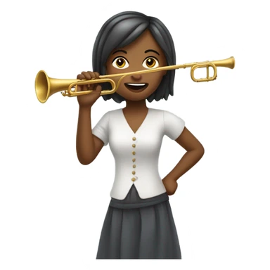 Fille qui joue de la flûte à bec sticker