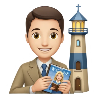 Testemunha de jeová com revista sem a torre de vigia sticker