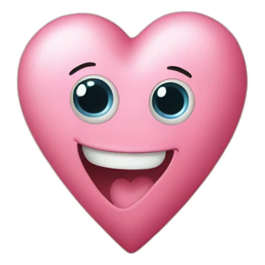 Heart with a sweet face with arms and legs coming out of it sticker