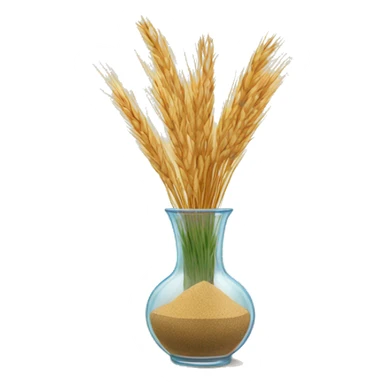 Dried grass and wheat in a vase sticker